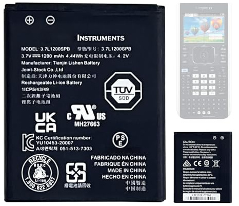 HIGHAKKU Ersatzakku 3.7L1200SPB kompatibel mit Texas Instruments AkkuTI-Nspire CX and CX CAS,TI-84 CE, TI-84 Plus CE