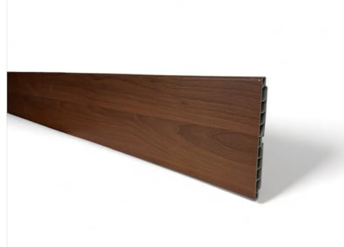 Generico Zoccolo per Cucina in plastica rivestito in carta cm 10. Varie Lunghezze e vari colori (Noce, cm. 10x200)