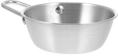 Cabilock 1 Ciotola in Acciaio Inossidabile Per Cucina Coreana Materiale 304 Ciotole Infrangibili Per Servire Riso E Vino Piccola Ciotola Delicata Con Manico