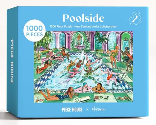 PieceHouse Jigsaw Puzzle Age 3+ for Adults 1000 Pieces | Chic Womens Pool Party | Artist Mokshini | Premium Quality, Vibrant and Unique Design | Relaxing & Challenging Puzzle Experience