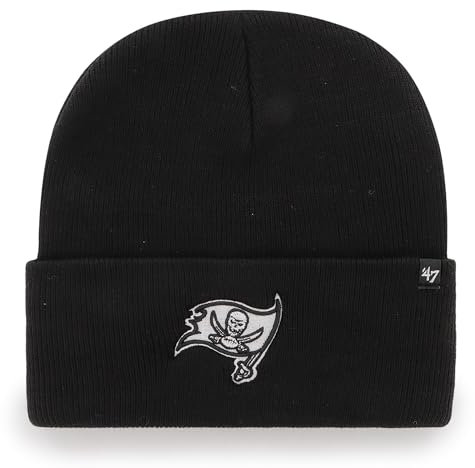 '47 NFL Tampa Bay Buccaneers Unisex Cuff Knit, Beanie, Team Logo, Farbe Schwarz