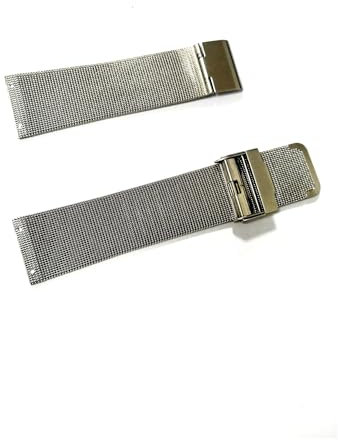 GNUFOPI Ersatz-Uhrenarmband, kompatibel mit Bering Unisex-Uhren mit schmalem Schraubarmband, 24 mm und 20 mm(Sliver)
