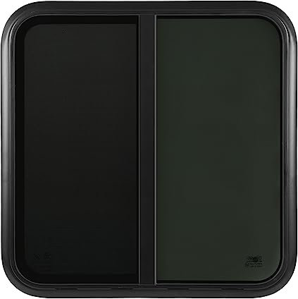 KIMISS Finestra per Scorrevole Orizzontalmente 31,5 X 31,5 Pollici con Angolo Arrotondato per Applicazioni su Roulotte e Mobili (per Spessore della Parete: 43 a 48 mm)