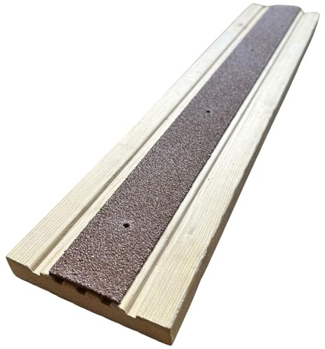 Slips Away BUNDLE VALUE PACK Non Slip Decking Strips GRP Heavy Duty Pro Grade 50mm - BROWN (1, 1200mm x 50mm)