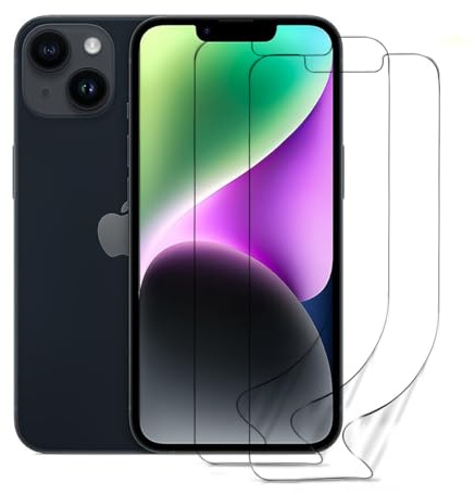 Cfyywqf Schutzfolie für iPhone 14 6.1,3 Stück Selbstheilend hydrogel displayschutzfolie, einfache Installation,Ultra-Klar tpu folie,Stoß-Kratzfest film