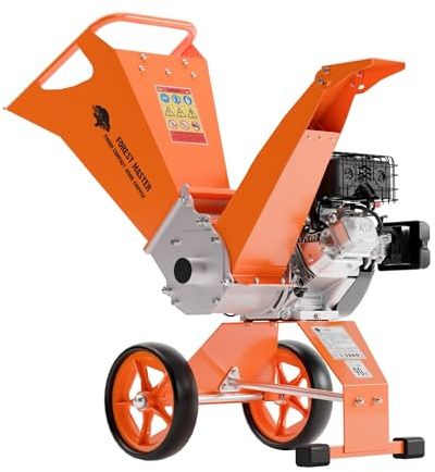 Forest Master FM8DD Petrol Wood Chipper & Mulcher - Compact Heavy-Duty 8HP Engine - Chipping Capacity Up to 3 inch* - Direct Drive, Anti-Block System - UK Designed with Expert Support