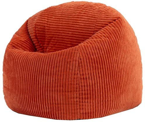 icon Kingston Kids Cord Bean Bag with Filling Included, Orange