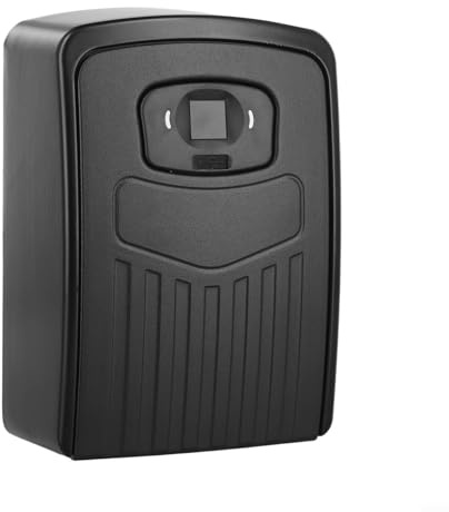 Smart Key Box Safe mit Fingerabdruckerkennung, für Tuya App kompatible elektronische Schlossbox für die Schlüsselaufbewahrung im Freien, wetterfester wandmontierter Schlüsselschrank mit