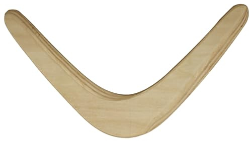 Uanqfegy Holz-Bumerang, V-förmiges Outdoor-Spielzeug für Kinder und Erwachsene, tragbar für Rasen, Strand, Camping, Sport / 13 x 2 Zoll