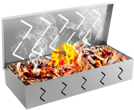 Räucherbox Aus Edelstahl | Hackschnitzelbehälter Zum Grillen | Camping