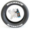 Tire Stickers - 'Michelin' - Tyre Lettering Add-On Accessory - DIY, Easy with Free 2oz Bottle Touch-up Cleaner - (17-18/1 - 8 Decals)