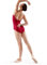 Bloch Dance Damen Nejor Microlux Camisole Gymnastikanzug, Rot, Mittellang