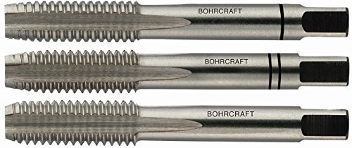 BOHRCRAFT 41001100250 Hand-Gewindebohrer-Satz HSSG DIN352 6H Gewindegröße M 2,5