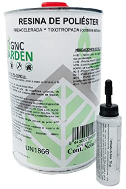 Riegoprofesional Pack résine polyester 1 kg et catalyseur 25 g pour réparation