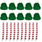 Amosfun 20-teiliges Set Mini Weihnachtsmützen und Schals für Flaschen, Kreative Dekoration für Weihnachten, Sorgenpüppchen Zubehör, Festliche Wohnaccessoires