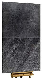 KunstLoft® XXL Gemälde 'Fließender Stein' 120x180cm | original handgemalte Bilder | Minimalistisch Schwarz | Leinwand-Bild Ölgemälde einteilig groß | Modernes Kunst Ölbild