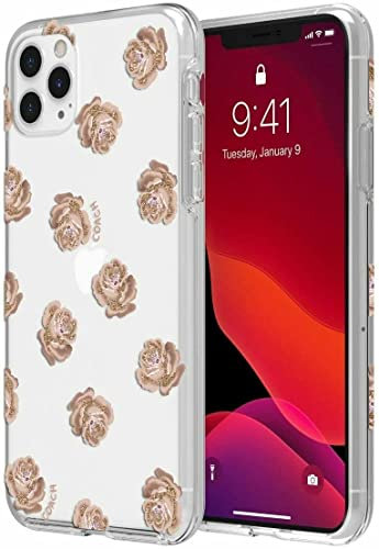 Coach Schutzhülle für iPhone 11 Pro (Klar/Rosa/Glitzer, iPhone 11 Pro 5,8 Zoll)