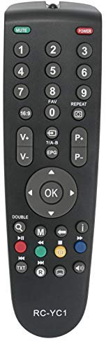 VINABTY RC-YC1 Télécommande de Rechange pour Grundig RC23 RC-GD1 22VLE8320BG 32VLE4304BF 22VLE8120CM 22VLE8120BG 22VLE8120BF 22VLE811C 22VLE7151C 2VLEVLE815151C 2VLEVLE8103C 22VLE801DVB-C 22VLE8003C