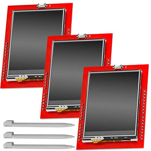 AZDelivery 3 x 2,4 Zoll TFT LCD Touch Display Shield Module SPI XPT2046 240x320 Pixel ILI9341 5V 3,3V kompatibel mit Arduino inklusive E-Book!