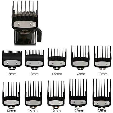 WBTY Clipper Aufsätze, 10 Stück Universal Haarschneidemaschine Grenzkamm Guide Aufsatz Größe Barber Ersatz Haarschneidemaschinen/Trimmer