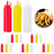 Bouteille à Sauce, Lot de 36, Rechargeable, 400 ML, Squeeze Bottle, récipient Plastique, Rouge/Jaune/Blanc