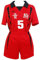 Bilicos Haikyuu !! Nekoma High School No.5 Kenma Kozume Cosplay Kostüm Volleyball Team Hemd Uniform Rot M