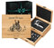 Maverton Weinöffner-Set personalisiert Weinset Sommelier Set - Geschenkbox Holzbox + 8er Weinzubehörset - aus Bambus - Braun - Geschenk Hochzeit Hochzeitstag Paar - Liebespaar