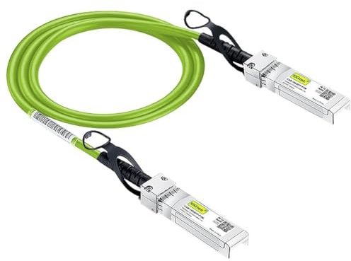 [Grün] 10G SFP+ DAC Kabel 1-Meter(3.3ft), Twinax SFP+ Kabel für Cisco SFP-H10GB-CU1M, Meraki MA-CBL-TA-1M, Ubiquiti UniFi, D-Link, Supermicro, Netgear, Mikrotik, Open Switches