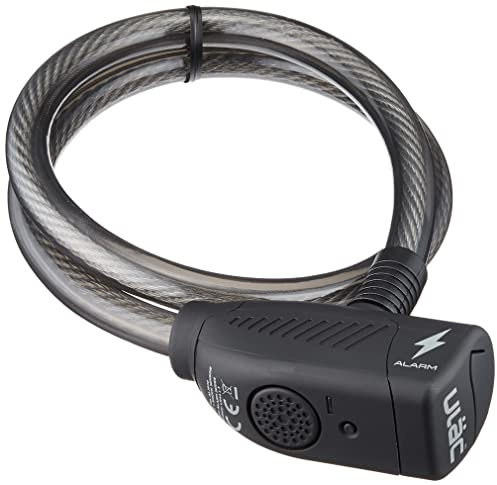 ULAC - Cadenas câble spirale avec alarme THE BEE GO | Technologie Neo Alarm | Capteur de mouvement 110 dB | Acier tressé | 2 clés uniques | Piles incluses