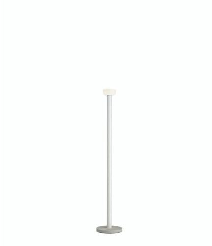 Flos Bellhop Floor Standleuchte aus Zement und Aluminium in der Farbe White 26Watt, Maße: 26cm x 26cm x 178cm, F1070009