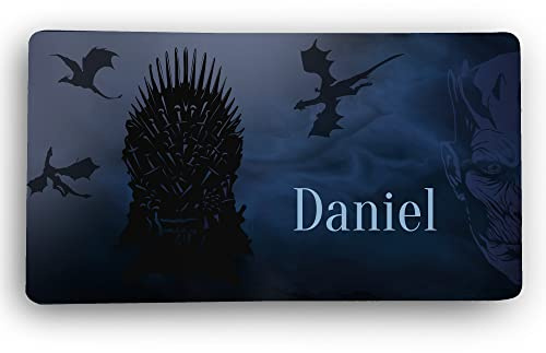 Game of Thrones Mat Personalized Desk Table Protector XXL 600 * 350 * 2 mm. Non-slip Rubber Base. Mouse Pad Gaming. Game of Thrones