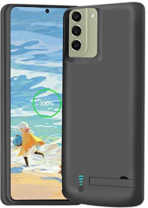 BAHOND Battery Case for Samsung Galaxy S21 FE 5G, 5000mAh Rechargeable Extended Battery Charging Charger Case, Add 100% Extra Juice, Not Compatible with Galaxy S21 (6.4 inch) Black