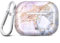 JAHOLAN AirPods Pro 2 Hülle Stoßfeste Silikon Kopfhörer Taschen Schutzhülle Zubehör Kompatibel mit AirPods Pro 2019, AirPods Pro 2 Generation 2022, Marmor Purple Pink