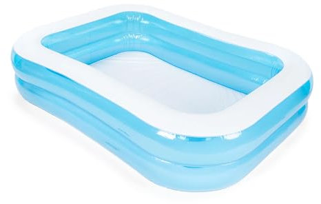 AQUASTIC Piscina Infantil Hinchable Piscinas Azul para Bebé Hinchable con Capacidad de 778 litros Piscina para Niños de Vinilo Versátil para Toda la Lamilia Resistente 262x170x50 cm