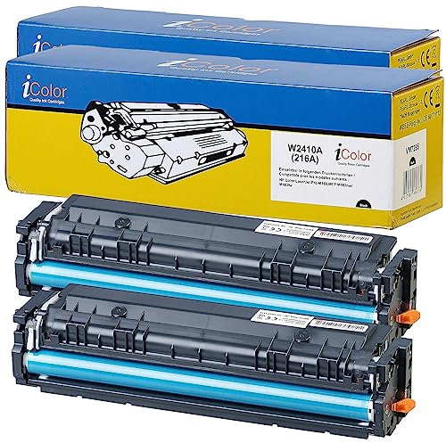 iColor 2er-Set Toner für HP-Laserdrucker (ersetzt HP 216A, W2410A), Black