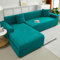WULTNICEW Sofa Überzug Sofaschoner Sofabezug 3 Sitzer, Sofa Bezug Wasserdicht Stretch Sofa Cover Überwurf Universal Couch überzug, Ecksofa für L Form Erfordert Zwei Couchbezug(3SITZER, Smaragdgrün)