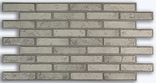 Grace Baltic - 4,8 m²/10 Stück Beste Qualität Wandverkleidung 3D-Wandpaneele für Innenwanddekoration dünn und elastisch PVC-Kunst 1mm Stärke Licht Ziegel