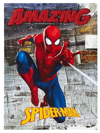 Idea Nuova Marvel Spiderman Leinwandbild, 3D-Tufting, 28 x 38 cm (B x H)