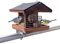 STAFECO Vogelfutterhaus Vogelhaus für Balkon wetterfest Futterhaus Handarbeit Gartenvögel im Garten Balkonhalterung mit Einer Größe von 30 bis 60 mm. (Braun)