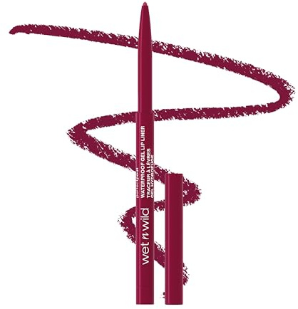 Wet n Wild Perfect Pout Gel Lip Liner, Highly Pigmented Lip Pencil with Semi-Matte Finish, Shapes and Sculpts Lips, Currant Mood