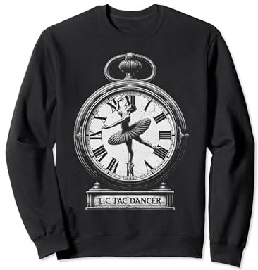 Retro Uhr Ballett Tänzerin Ballerina Tänzerin Frauen Mädchen Sweatshirt