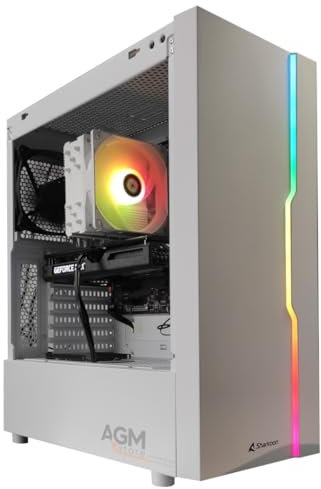 AGM store Pc Gaming i5 14600KF Bianco di ultima generazione/Ram 32gb 3200mhz / Rtx 3060 12Gb / Nvme 1TB / Desktop Windows 11 white