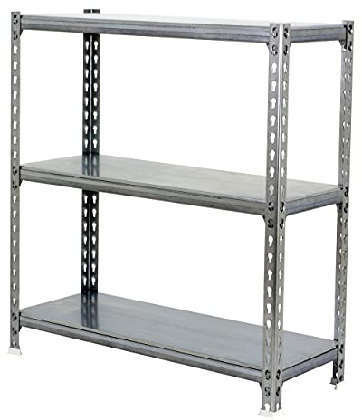PROREGAL Schwerlastregal Baby Metal Shark | HxBxT 90x110x50cm | Fachlast 200kg | Verzinkt | Regal Standregal Werkstattregal Lagerregal Kellerregal