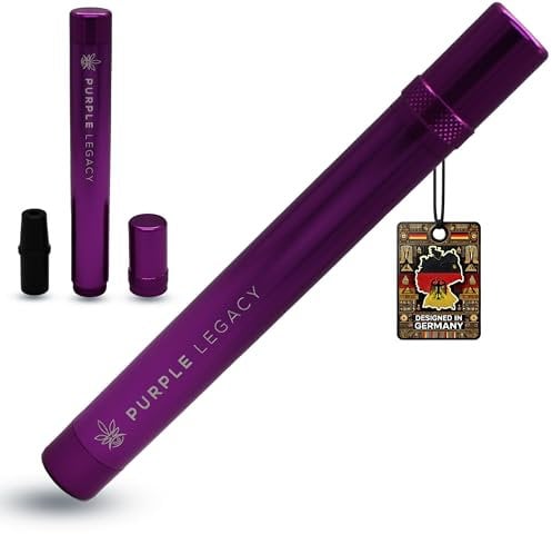 PURPLE LEGACY Geruchsdicht aus Aluminium Joint-Tube Hülle Joint-hülle Joint-Behälter Joint Hüllen Transporthülle Wasserdicht Metall Zigaretten Hülse Joint Tube Case Box KingSize 138mm (Legacy Purple)