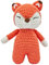 miniHeld Handgestrickter Fuchs gehäkelt aus Baumwolle Spielzeug 15 cm