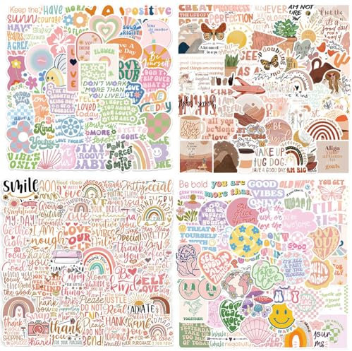 200 Pcs Inspirational Motivational Stickers for Water Bottle,Vinyl Mental Health Laptop Sticker, Waterproof Positive Journal Scrapbook Decal for Adults Kids Teens Teacher Students Rewards