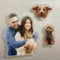 Personalised Photo Fridge Magnet, Customise Dog Cat Family Image Acrylic Refrigerator Magnets, Custom Magnetic Picture Decoration for Home RV School Office Kitchen