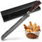 KUOGAS Brotmesser mit Wellenschliff 26 cm aus hochwertigem rostfreiem Edelstahl, extra scharfe Messerklinge mit ergonomischem Pakkaholzgriff (26 Cm Brotmesser mit Holzgriff)