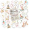46 Stück niedliche Kaninchen Aufkleber, Cartoon Tier Aufkleber Kaninchen Thema Scrapbook Dekoration Aufkleber für Kinder Teenager Laptop,Kalender, Scrapbook, Koffer, Notebooks, Journal