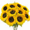 Mutcolor Künstliche Sonnenblumen mit langen Stielen aus Seide, künstlicher Blumenstrauß, Kunst-Sonnenblumen-Arrangement für drinnen und draußen, Vase, Tisch, Hochzeit, Party, Garten, DIY-Dekoration,